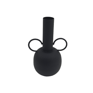 <b>Black</b> Finished Great Design Metal Flower <b>Vase</b> for Home and Wedding Table Top Decoration Handmade Metal <b>Vase</b> - Product Image 1