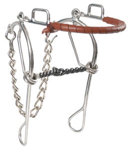 Rênes vétérinaires Little S Hackamore, mors pour cheval, acier inoxydable poli, embouchure lisse, qualité supérieure, certifié CE - Product Image 5