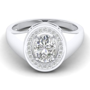 REYES, Anillos de Compromiso de Oro Sólido de 14K con Corte Ovalado y Moissanita de 1.37 Quilates para Mujer, Precio al por Mayor, Joyería Fina - Product Image 1