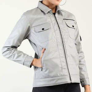 Concevez votre propre veste en cuir pour femme - Haute qualité, tricotée, respirante, écologique, design et taille personnalisables, meilleur prix - Product Image 1