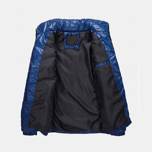 Chaqueta acolchada de invierno de talla grande personalizada Unisex transpirable algodón poliéster tejido impermeable a prueba de viento con capucha Bomber Stand Casual - Product Image 3