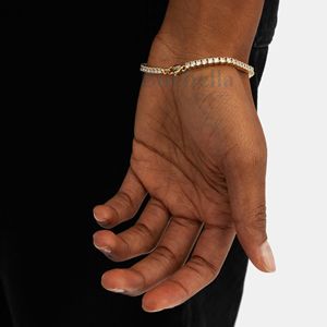 3mm 925 plata esterlina con cadena chapada en oro de 18K Moissanite Vintage Cross Tennis pulsera para mujeres regalos joyería al por mayor - Product Image 2