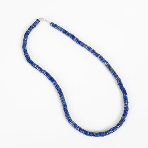 Lapis Lazuli Heishi collier de perles Lapis lazuli naturel pierre précieuse pneu collier de perles fait à la main tour de cou semi-précieux bijoux en perles - Product Image 6