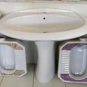 Lavabo Vistaar de la serie Capri de 25x20 Con pedestal, soporte para lavabo, producto sanitario de baño de cerámica de India - Product Image 2