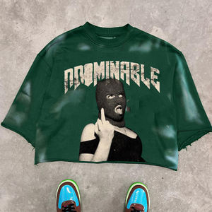 Wholesale Boxy Fit Cropped <b>Tshirt</b> Vintage 250 Gsm Cotton t Shirts Oversized Heavy Weight <b>Tshirt</b> for Men - Product Image 5