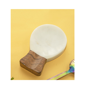 Ustensile bois et marbre repose-cuillères Vaisselle utilisation pour la cuisson porte-cuillère repos pour organisateur de cuisine - Product Image 3