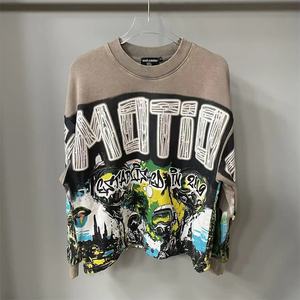 Suéter de Manga Larga con Cuello Redondo y Estampado MIXED EMOTION, Venta al por Mayor para Ropa de Hombre y Mujer - Product Image 1