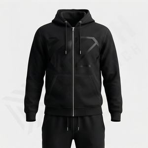 Conjunto Deportivo Informal de Invierno para Hombre con Capucha, Tejido Transpirable y Cómodo, Corte Regular, para Entrenamiento, Trotar, Gimnasio y Deportes - Product Image 1