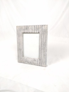 Cadre photo décoratif carré moderne écologique en bois de résine d'os de corne brun blanc élégant pour salon bureau CRAFTS GALORE - Product Image 2