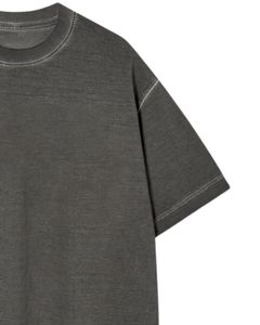 Camiseta Unisex Extra Grande de Algodón Gris Carbón Lavado, Estilo Vintage con Lavado Ácido, Hombros Caídos, Ropa de Calle Informal, Camiseta Unisex - Product Image 2