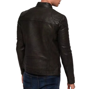 Service OEM, veste en cuir d'hiver pour homme, style streetwear, col montant, utilisation en extérieur, haute qualité, meilleur prix, prix bas - Product Image 6