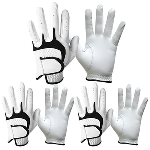 Gants de golf personnalisés en gros avec logo, en cuir Cabretta, antidérapants, avec sangle de poignet réglable et fermeture auto-agrippante, pour usage sportif - Product Image 1
