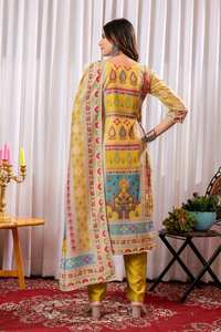 Vestido Salwar Kameez Pakistaní, Kurti de Algodón para Mujer, Manga Larga, Ropa de Fiesta India, Kurti de Algodón de Diseñador para Fiestas - Product Image 2