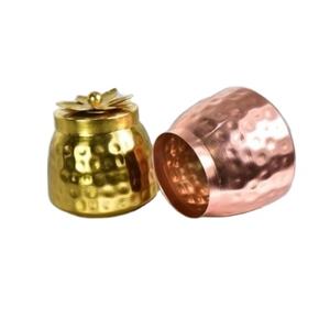 Portavelas votivo de Metal hecho a mano, tapa de tarro con diseño martillado, decoración del hogar, calidad de lujo, Color personalizable e impresión - Product Image 1