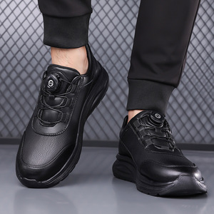 Sneakers da Uomo per Palestra, Nero Puro, Scarpe Sportive alla Moda, Leggere e Traspiranti, <span class=keywords><strong>Senza</strong></span> <span class=keywords><strong>Lacci</strong></span>, per Camminata e Tennis - Product Image 5