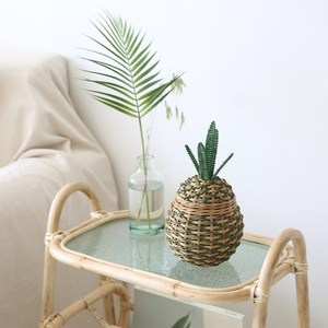 Adorable sac d'ananas coloré, accessoires de chambre de bébé, ensemble de paniers de rangement en rotin naturel, paniers en osier - Product Image 5