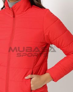 Full Sleeve Length <b>Women's</b> Hoodies & Sweatshirts Zip-Front Quilted <b>Jacket</b> with Slip Pockets Customised High Quality - Product Image 4