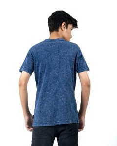 Camiseta holgada de manga corta con estampado abstracto de calavera para hombre, camisetas de lavado ácido para hombre, 100% de algodón, informal, lavado personalizado con patrón - Product Image 4