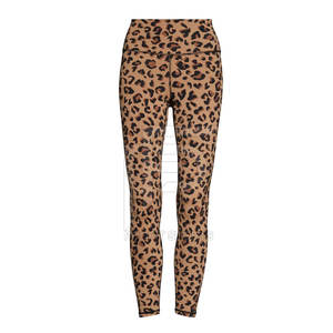 Leggings de yoga pour femmes de haute qualité à imprimé léopard, taille mi-haute, logo personnalisé, pantalon de sport ajusté pour la vente en gros - Product Image 1
