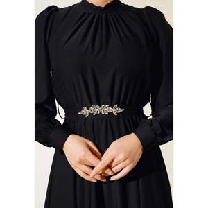 Robe avec ceinture Stone Noir - Product Image 3
