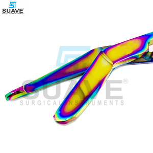 กรรไกรตัดผ้าพันแผลสำหรับศัลยกรรมกระดูกใบมีดสแตนเลสหลายสีรุ้ง5.5นิ้วเครื่องมือสำหรับศัลยกรรมกระดูก - Product Image 3