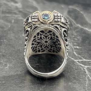 Large <b>Silver</b> Zulfiqar Sword <b>Ring</b> Handmade Double Sword Signet <b>Mens</b> <b>Ring</b> with Vintage Jewelry G GRS Certified - Product Image 6