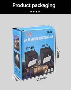 IP65 ABS nhỏ hiện đại LED năng lượng mặt trời đèn tường 800mA 1200mA cảm biến chuyển động 3 chế độ an ninh ánh sáng ngoài trời không thấm nước vườn - Product Image 6