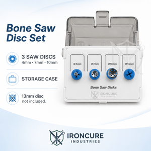 Ironcure Industries Bone <b>Saw</b> Disks Set 4mm 7mm 10mm 13mm Dental Surgical Instrument Class II - Product Image 2