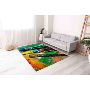 Alfombra con Diseño de Pinceladas Coloridas: Alfombra Moderna con Acentos Artísticos, Alfombra Suave No Tejida - Product Image 5
