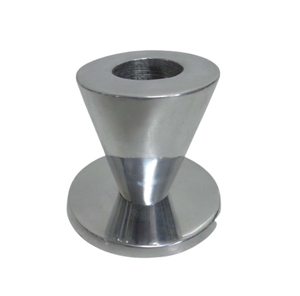 Bougeoir en aluminium couleur argent Bougeoir et pilier de style luxe pour décoration de mariage - Product Image 5