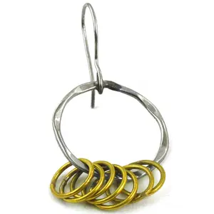 Aros Modernos de Plata Chapados en Oro para Mujer - Product Image 3