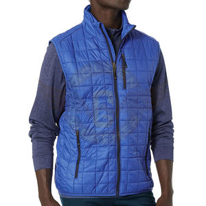 OEM Customized High Quality <b>Work</b> Wear Coated Puffer Vest Lightweight <b>Waterproof</b> Front Stand Collar Fashionable Wholesale <b>Jacket</b> - Product Image 1