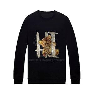 Sudadera con Diamantes de Imitación para Hombre, de Color Sólido, de Gran Fabricante, de Invierno - Product Image 1