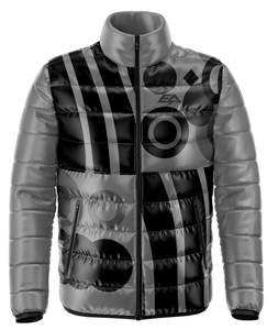 Doudoune bicolore personnalisée de haute qualité pour l'hiver, tissu à bulles rembourré chaud avec support coupe-vent entièrement sublimé - Product Image 2