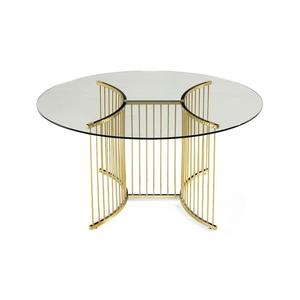 style living room furniture round modern Silver metal legs Modern Metal Side <b>Table</b> - Product Image 1