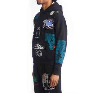 Sweat-shirt pull pour hommes 100% coton à manches longues doublé polaire OEM décontracté Streetwear logo personnalisé fournisseur - Product Image 6