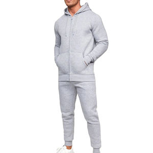 Venta al por mayor ropa deportiva gimnasio Fitness Tech polar entrenamiento chándales hombres dos piezas conjunto chándal Jogging traje para hombres servicio OEM - Product Image 1