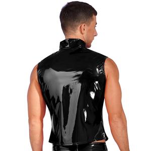 Chaleco de cuero genuino de invierno para hombre, chaqueta sin mangas con cuello en V, impermeable, a prueba de viento, Club Rave Party Performance - Product Image 2