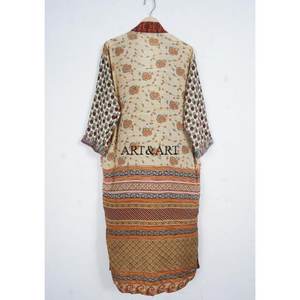 Kimono Elegante Vintage para Festivales, 100% Seda, con Costuras a Mano, Suave y Liso, Estilo para la Vida Diaria, Talla Única para Usar en Verano y Otoño - Product Image 5