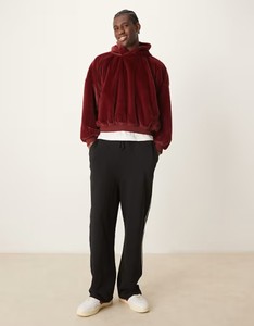 Jersey térmico de terciopelo de algodón 100% de alta calidad, sudaderas con capucha de terciopelo de talla grande, logotipo bordado personalizado, sudaderas con capucha de terciopelo - Product Image 3