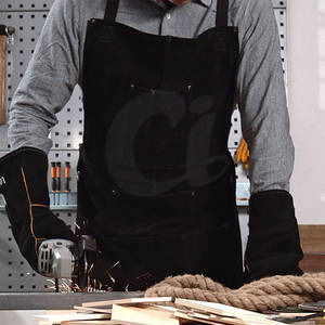 Custom Design Heavy Duty Welding <b>Aprons</b> Durable <b>Leather</b> Material Comfortable and Water-Proof Washable <b>Leather</b> Welding <b>Aprons</b> - Product Image 3