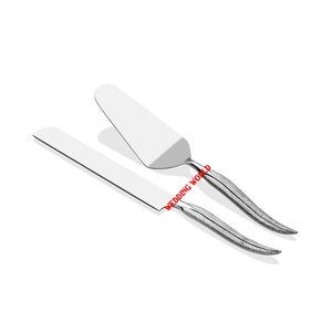 Fournisseur de serveur de gâteau en métal Couverts de créateur faits à la main de qualité supérieure Finition or Vente en gros Nouveau serveur de gâteau en métal - Product Image 2