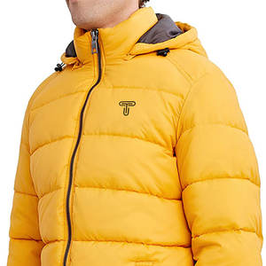 Factory Winter New Arrival Hooded Long Sleeve Canvas Puffer Men's Jacket High Street Customized Logo Printed Waterproof - Product Image 6