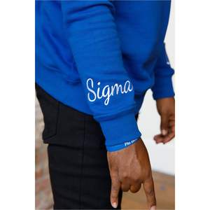 Hbcu Sigma chenille เสื้อสเวตเตอร์ปักลายอักษรกรีกเสื้อสวมหัวผ้าฟลีซนุ่มคลาสสิกคอกลมสำหรับผู้ชาย - Product Image 3
