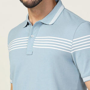 2023 Cool Color sólido Stand Collar Polo camiseta Casual Slim manga corta Camiseta Formal Polo camisas para hombres - Product Image 4