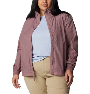 แจ็กเก็ตกันลมสำหรับผู้หญิงเสื้อกันลมมีซิปขนาดพลัสไซส์ออกแบบได้ตามต้องการ - Product Image 4