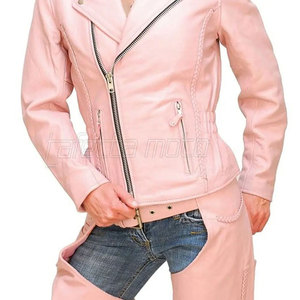Solid Color Women Motorbike Leather <b>Jacket</b> Low MOQ Motorbike Leather <b>Jacket</b> New Arrival Motorbike Leather <b>Jacket</b> - Product Image 4