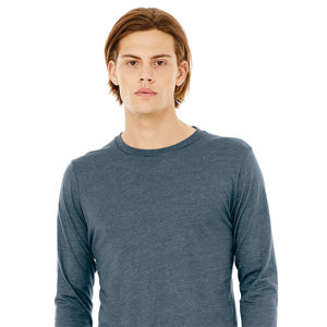 Airlume – T-Shirt à manches longues en 52% coton peigné et anneau, 48% Poly 32 simple 4.2 oz ardoise unisexe - Product Image 4