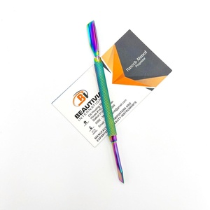 ที่ดันเล็บหนังกำพร้าไทเทเนียมสองด้านเครื่องมือสแตนเลสเกรดการผ่าตัดสำหรับเจลน้ำยาล้างเล็บทำความสะอาด - Product Image 5