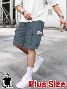 Quần short nam cỡ lớn, chất liệu nhẹ, nhanh khô, có thể điều chỉnh eo, thích hợp cho câu cá, đi bộ đường dài, kiểu dáng cargo, dành cho người cao lớn. - Product Image 3